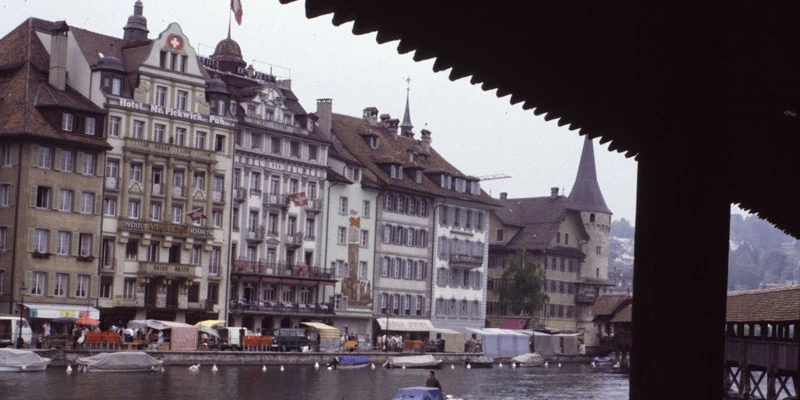 Lucerne facades from bridge