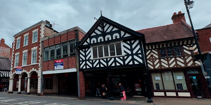 Timber-framed building on a Chester street corner