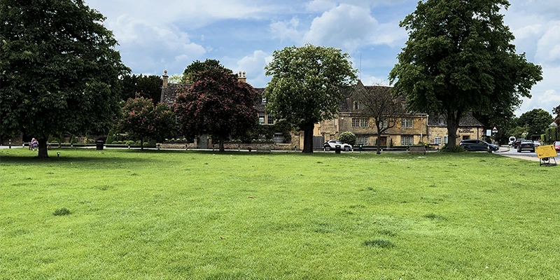 the village green is quite large