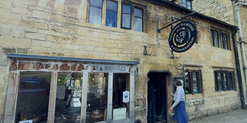 Bantam Tea Rooms exterior on the High Street