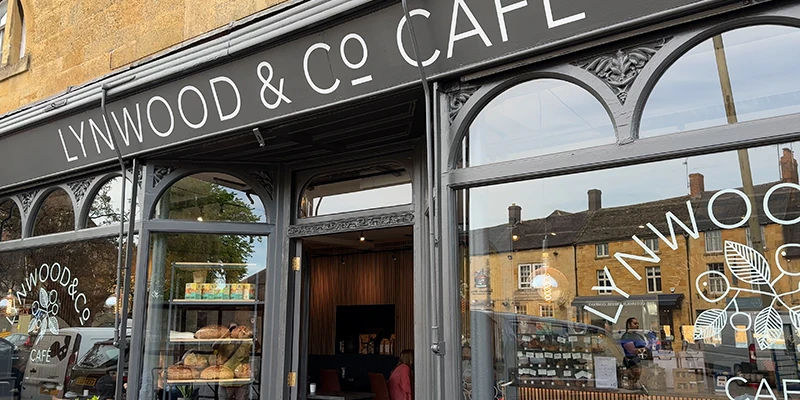 Lynwood and Co Café exterior with arched windows