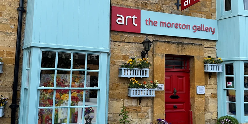 The Moreton Gallery with bright red door