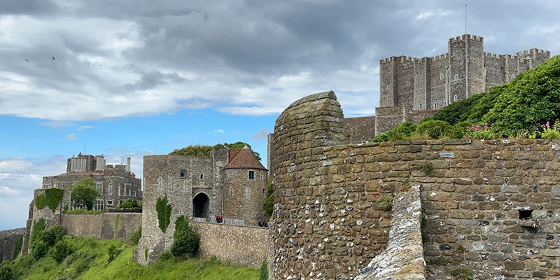 Ruined wall section within Dover Castle
