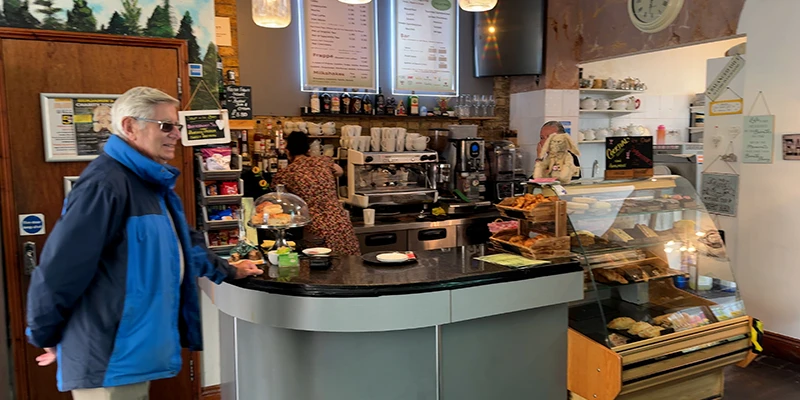 The counter inside a cafe in Dover