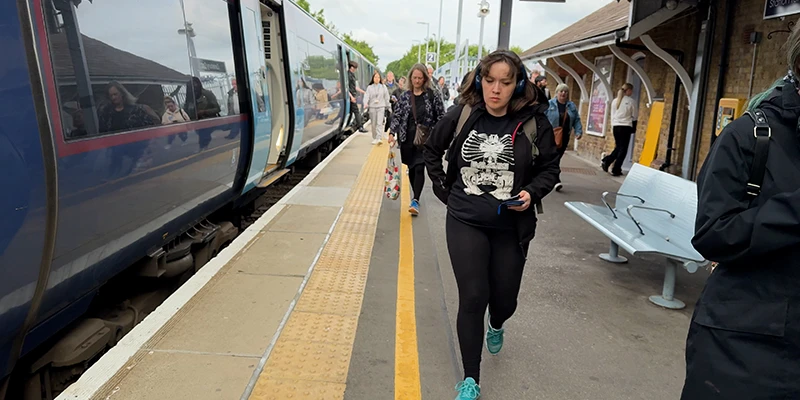 The platform at Dover Priory station