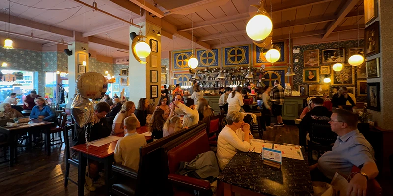 The interior of a busy restaurant on Ely Market Place