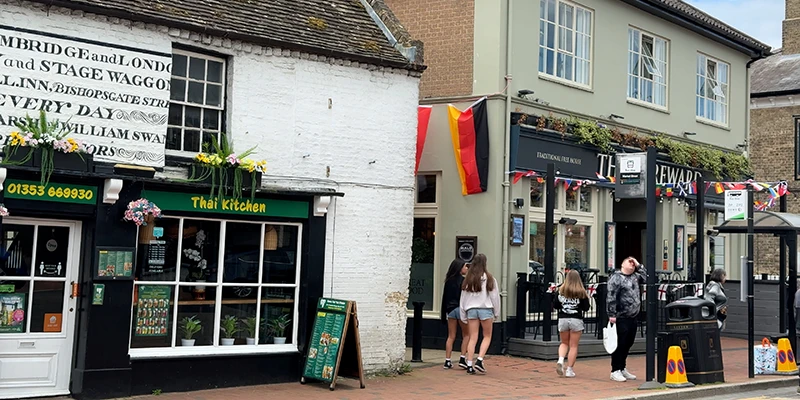 Shoppers browsing the stores at Ely