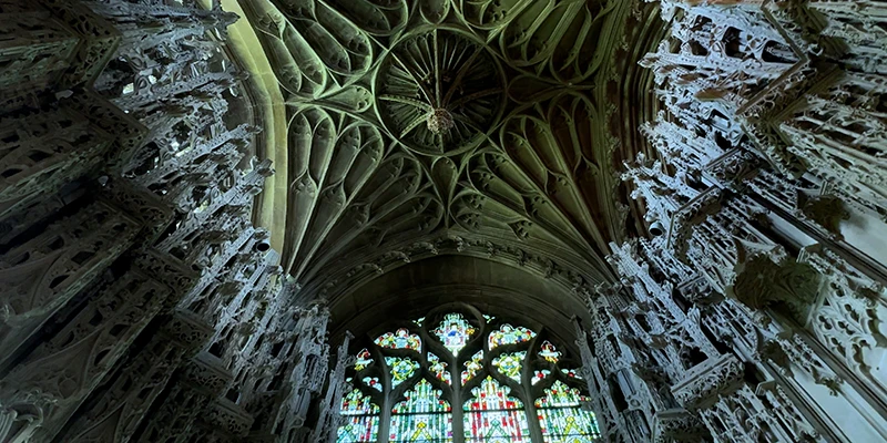 The flamboyant vaulting of Bishop Alcock's chantry chapel at Ely