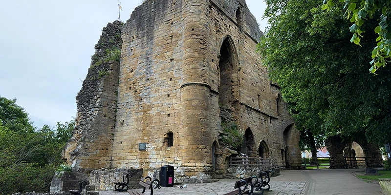 The ruined keep of Knaresborough Castle