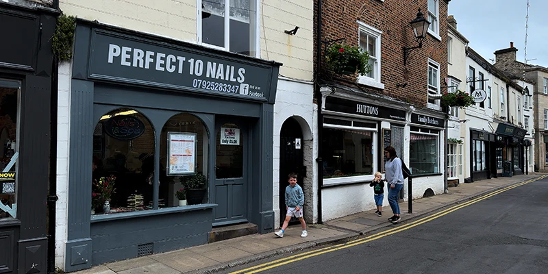 The corner bookshop on Castlegate in Knaresborough