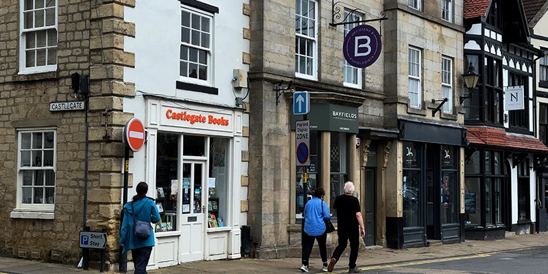 Shoppers on Castlegate in Knaresborough