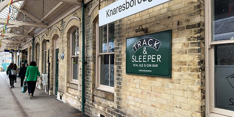 The platform at Knaresborough railway station