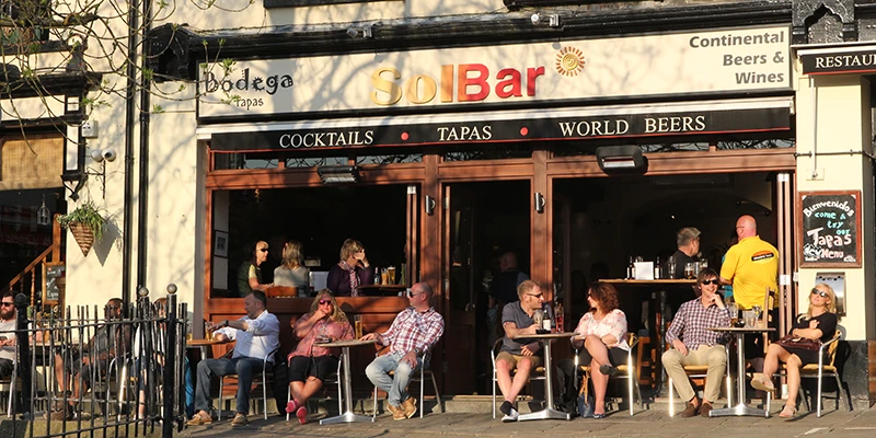 The SalBar cafe with outdoor seating in Bowness