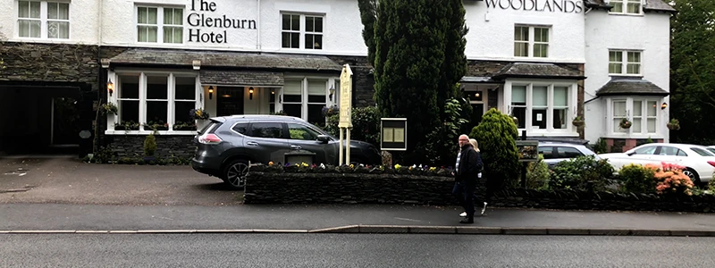 The Glenburn Hotel and neighboring hotel buildings on Lake Road