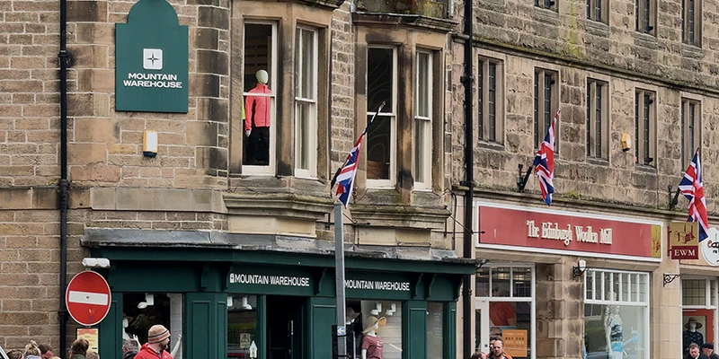Independent shops along a street in Bakewell