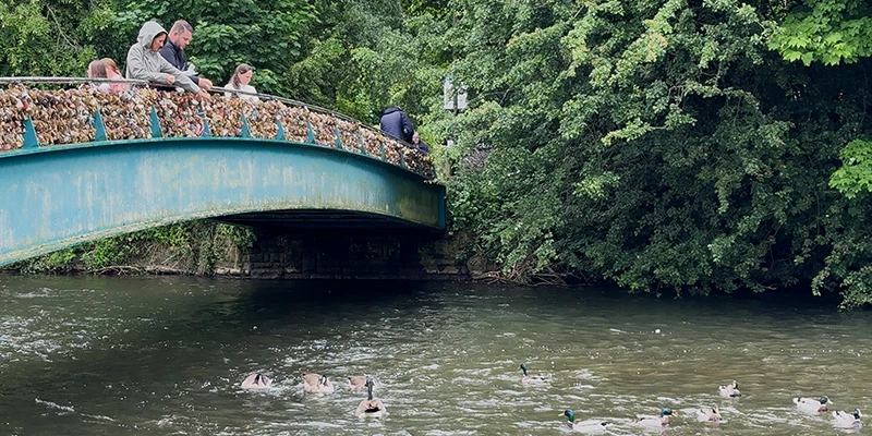 The medieval stone bridge over the River Wye at Bakewell