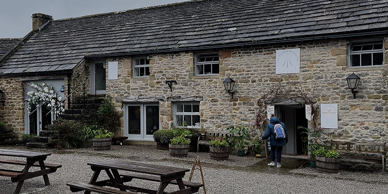 Stone tea room building in Eyam
