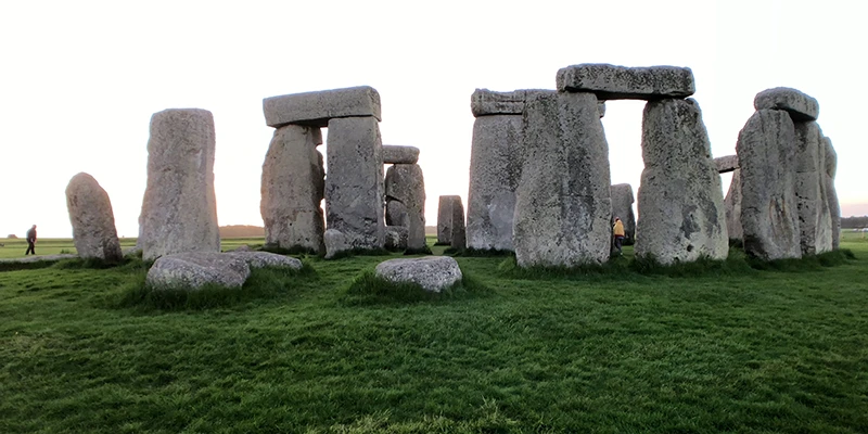 Stonehenge on the open chalk downland of Wiltshire