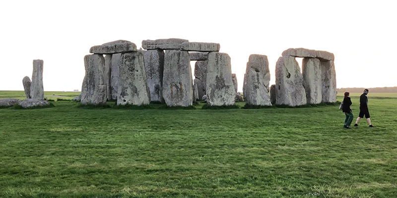 Fallen and standing stones at Stonehenge