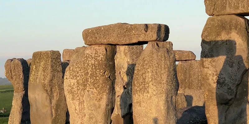 Visitors among the stones at Stonehenge during the evening access hour
