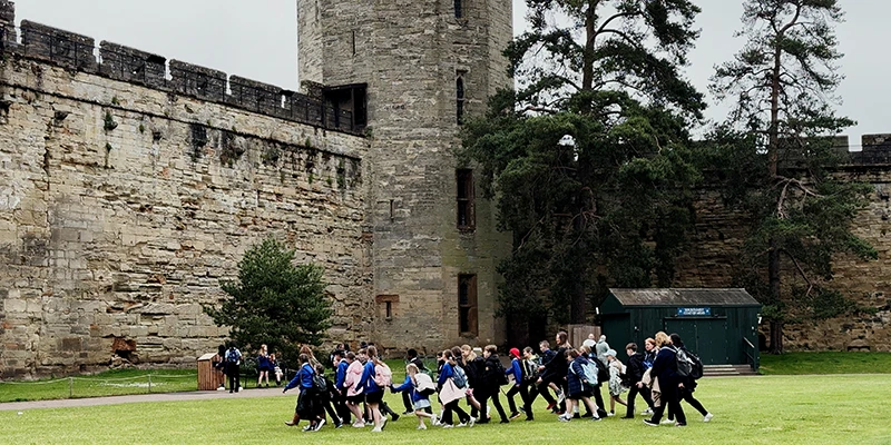 Caesar's and Guy's Towers at Warwick Castle, used to hold Civil War prisoners