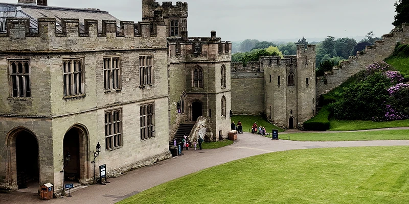 The residential range at Warwick Castle built by the Greville family from 1604