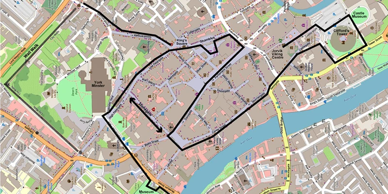 York walking route map