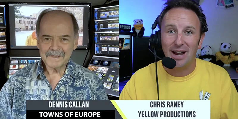 Dennis Callan of toursbytrain.com in conversation with Chris Raney of Yellow Productions