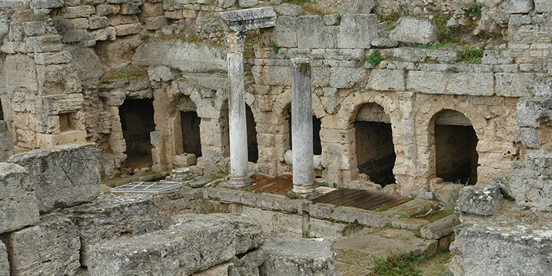 Arched chambers of the Fountain of Peirene