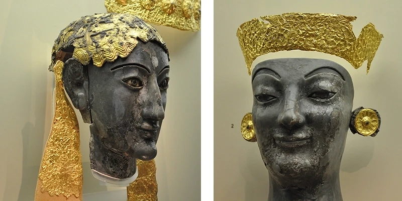 Delphimuseum 10 11 - golden ivory statues of Apollo