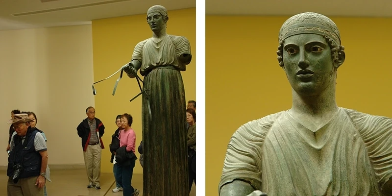 Delphimuseum08 29 - Charioteer of Delphi bronze sculpture