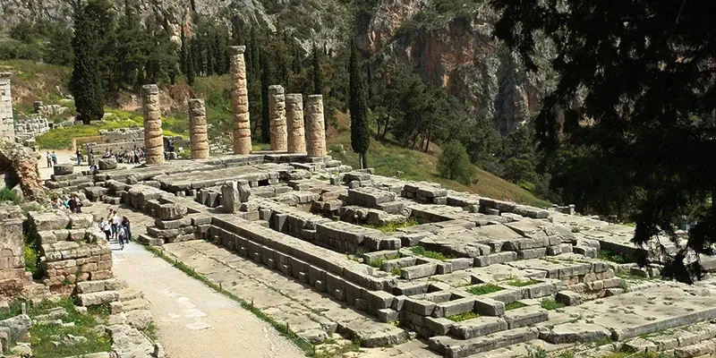 Delphi08 36 - Temple of Apollo fourth century BC