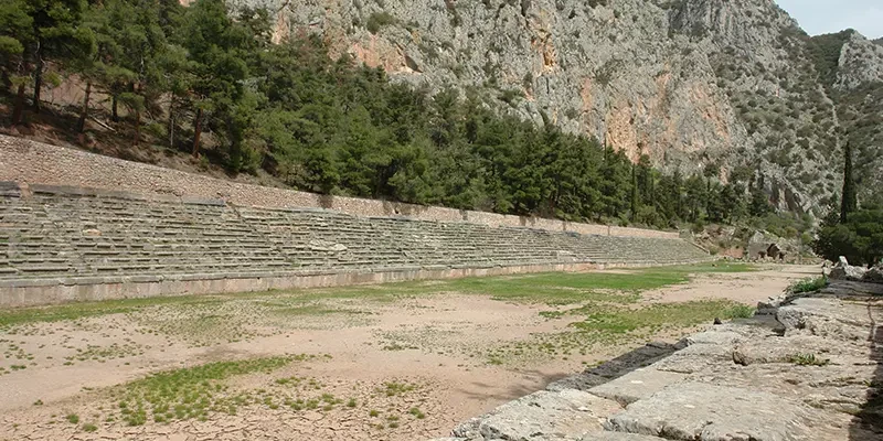 Delphi stadium 08 6 - Pythian Games highest point of sanctuary