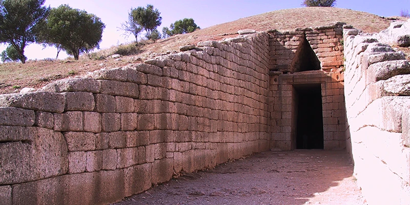 Entrance passage to a beehive tomb at Mycenae