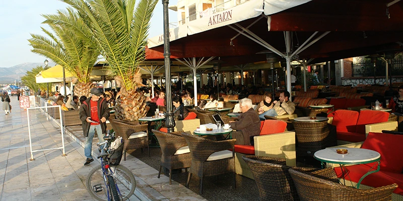 Restaurant terrace in Nafplion
