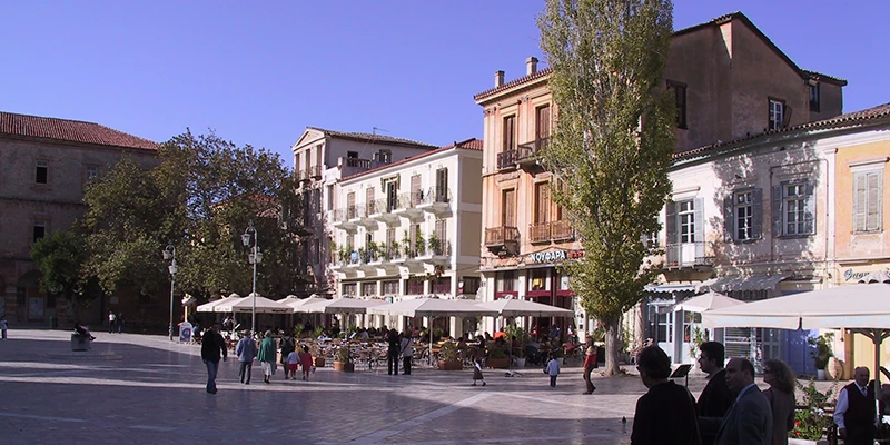 Historic square in the center of Nafplion