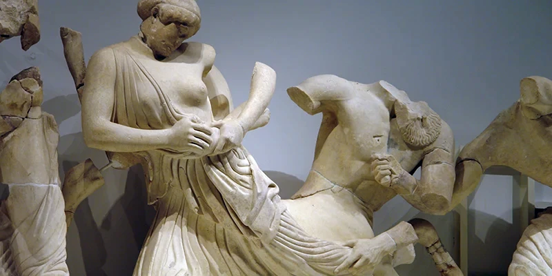 Classical pediment figures from Olympia