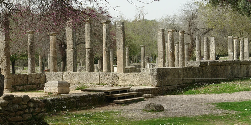 Palaestra columns at Olympia