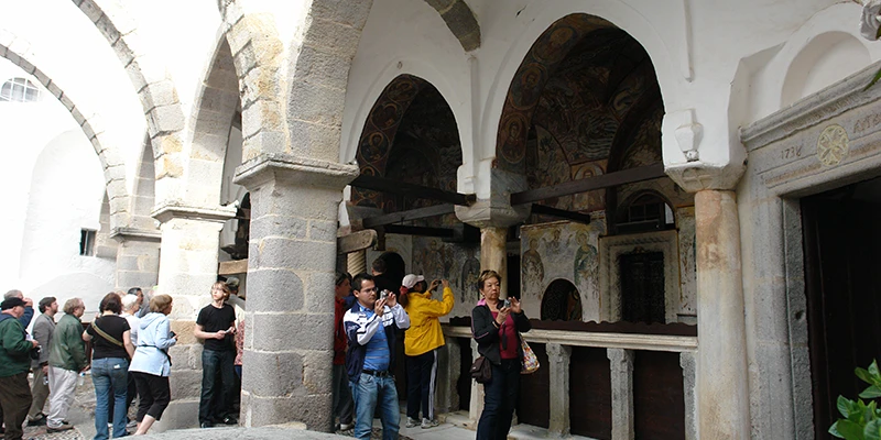 Arched passage in the monastery of Patmos