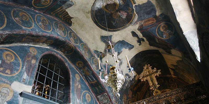 Painted dome of the monastery church