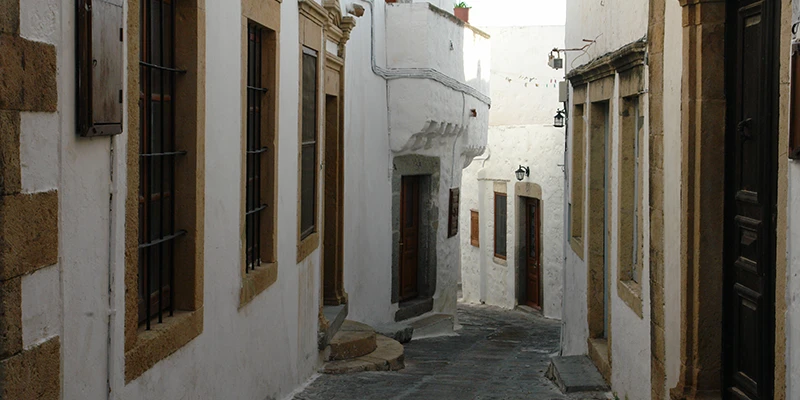 The harbor town of Skala on Patmos