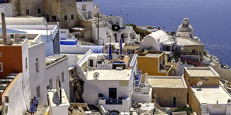 Rooftops and terraces climbing the hillside