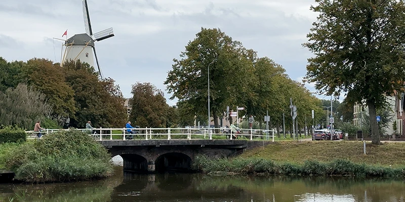 The Lange Jan abbey tower rising above the rooftops of Middelburg