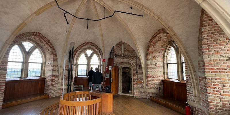 Vaulted interior room within the Abbey complex in Middelburg